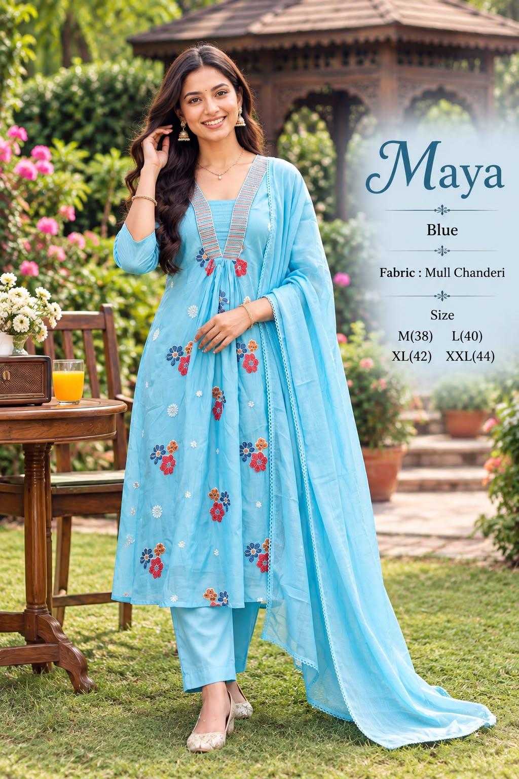 Maya Chanderi Silk Anarkali Suit