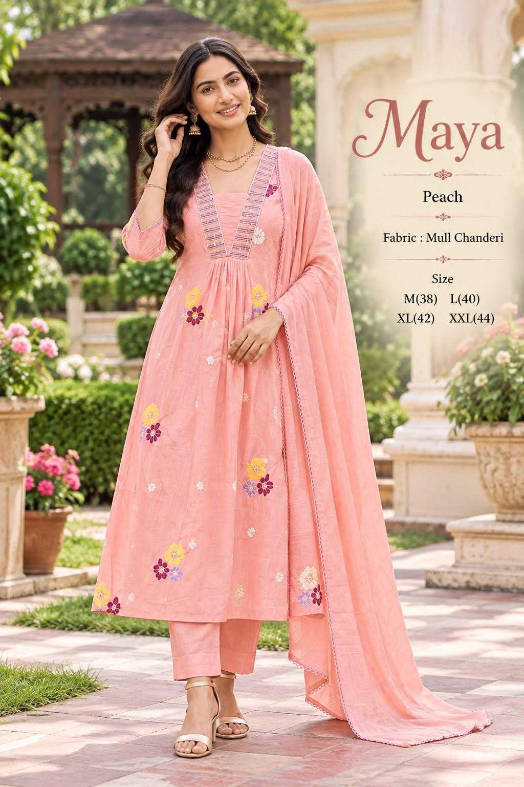 Maya Chanderi Silk Anarkali Suit