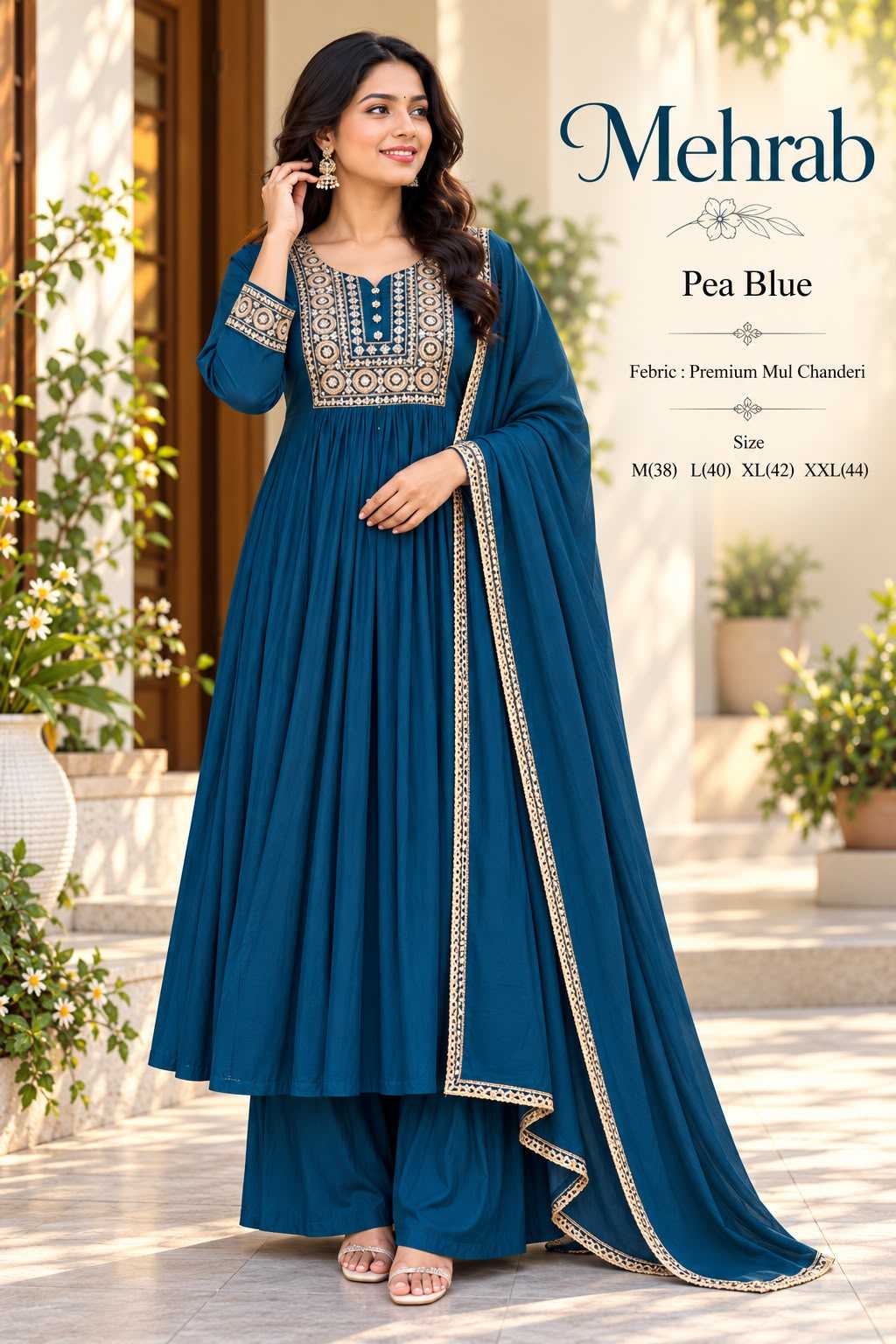 Mehrab Chanderi Silk Embroidery Suit