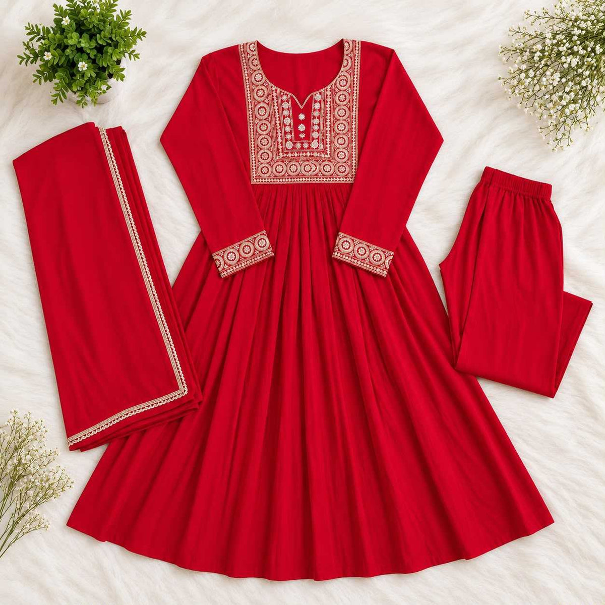 Mehrab Chanderi Silk Embroidery Suit