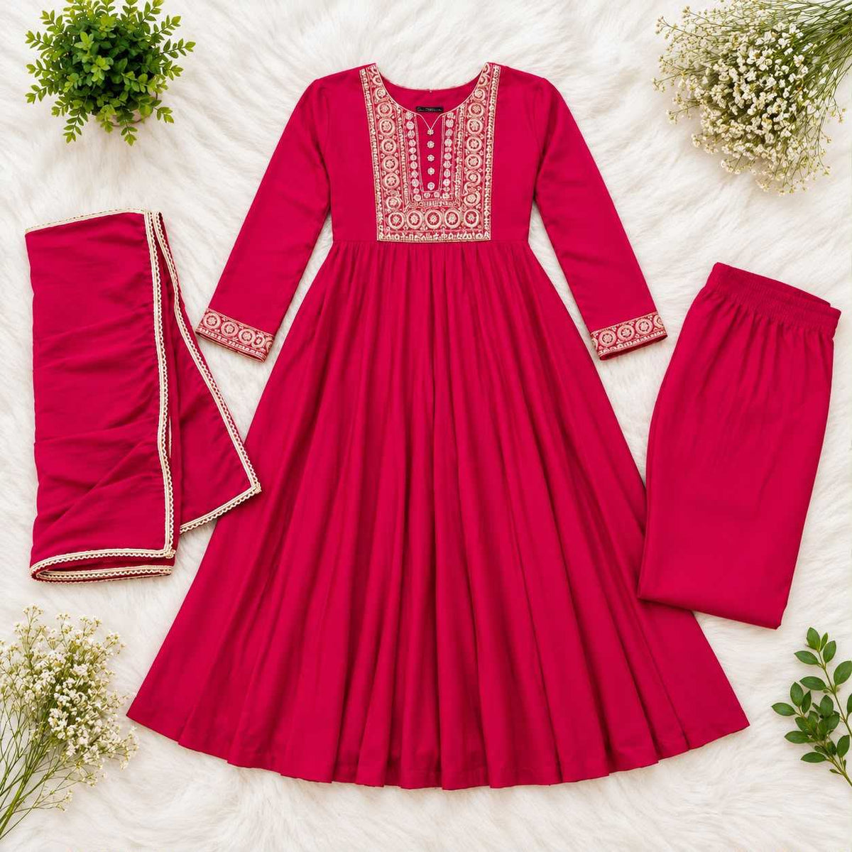 Mehrab Chanderi Silk Embroidery Suit