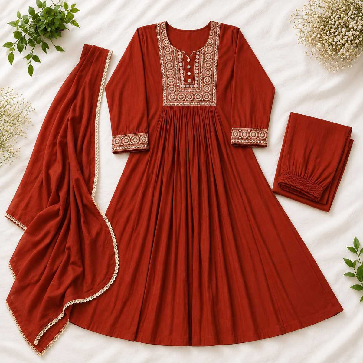Mehrab Chanderi Silk Embroidery Suit