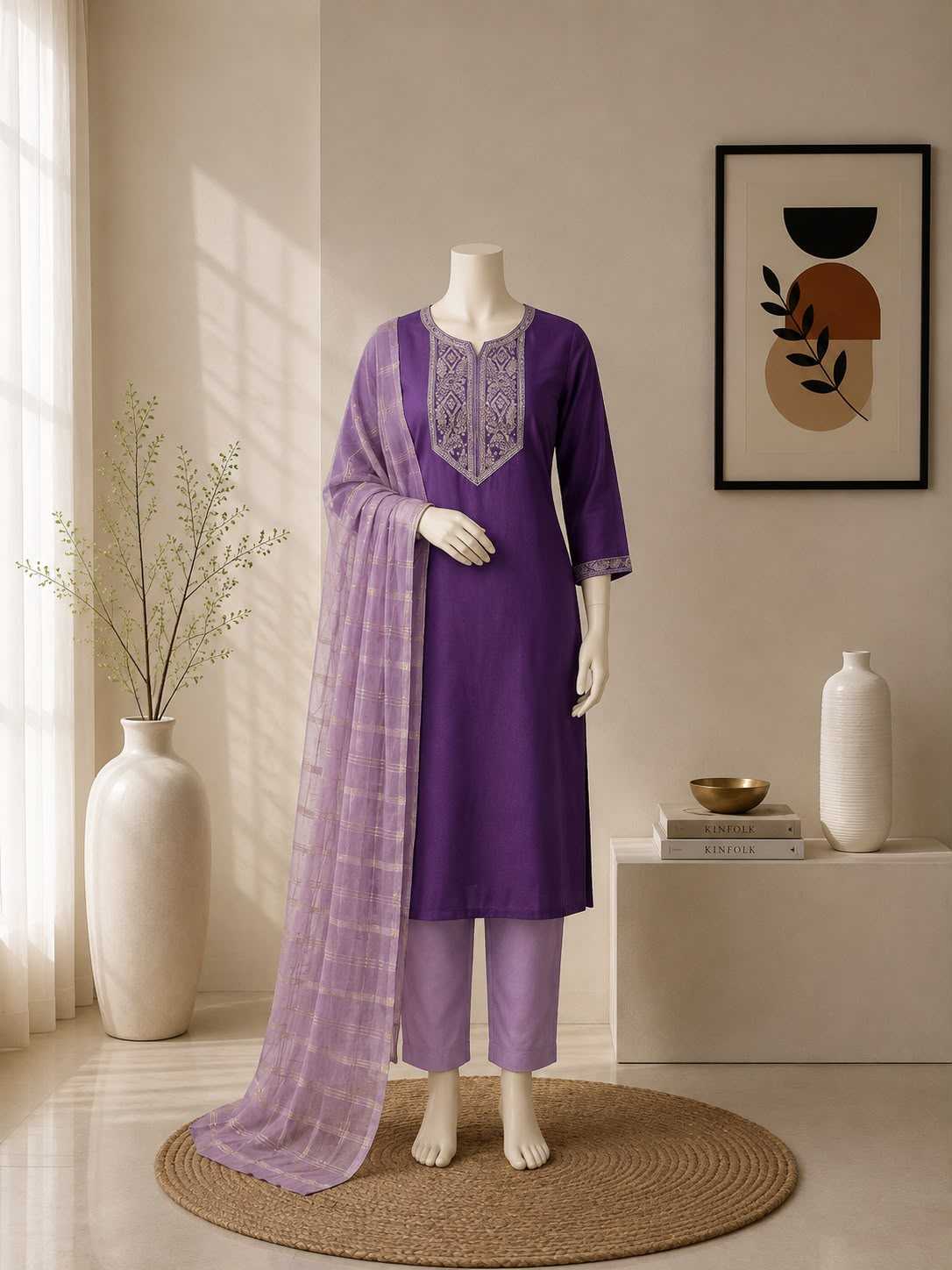 Nidhi Heavy Roman Silk Festive Kurti