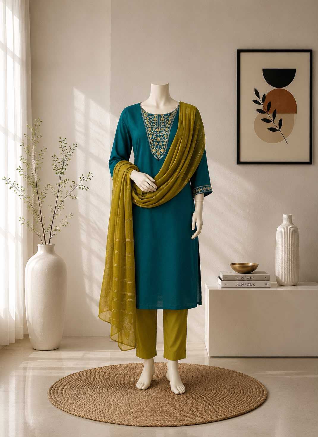 Nidhi Heavy Roman Silk Festive Kurti