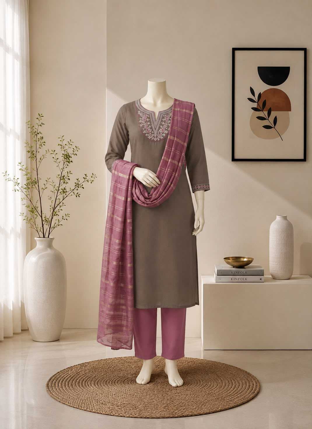 Nidhi Heavy Roman Silk Festive Kurti
