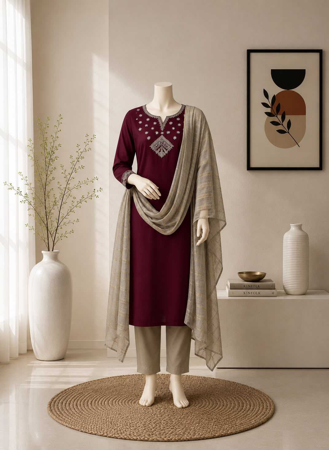Nidhi Heavy Roman Silk Festive Kurti