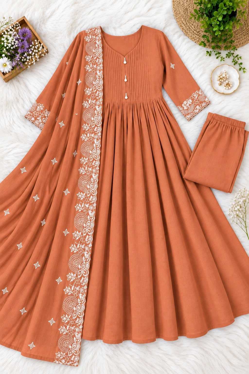 Reva Chanderi Cotton Embroidery Suit