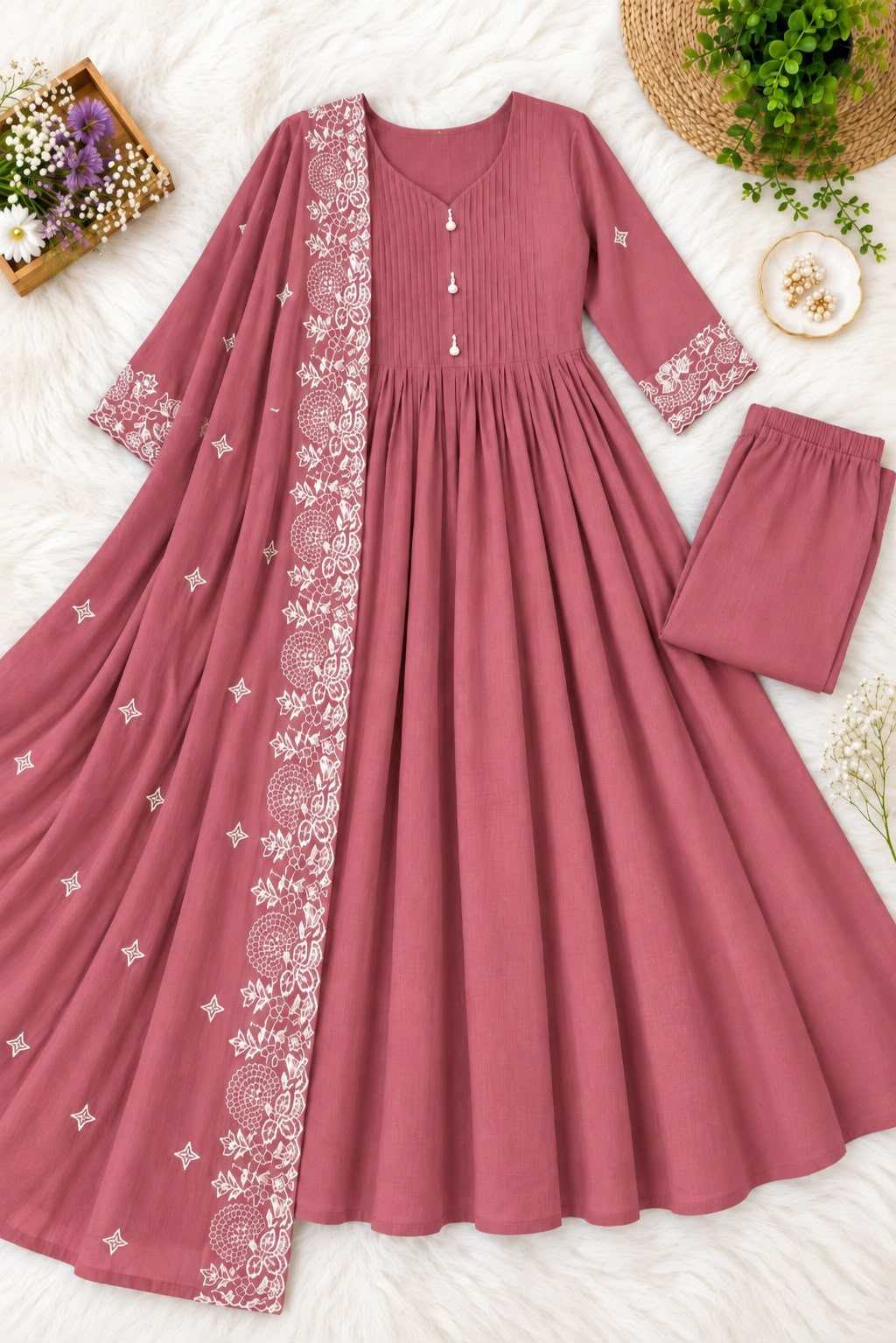 Reva Chanderi Cotton Embroidery Suit