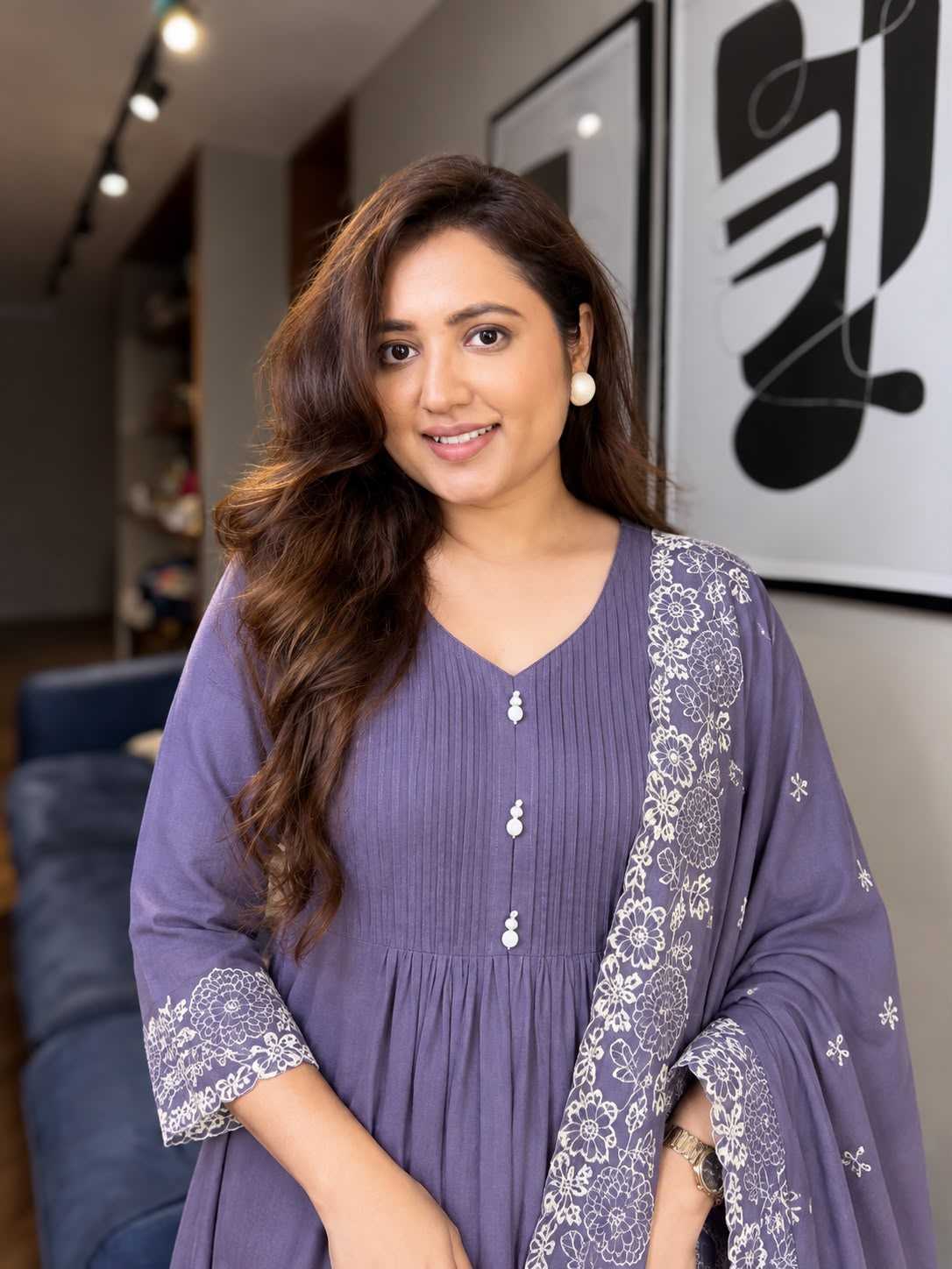 Reva Chanderi Cotton Embroidery Suit