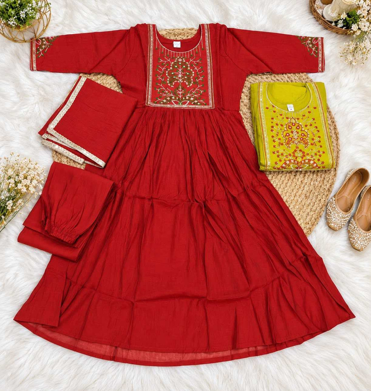 Shades Chanderi Cotton Festive Kurti