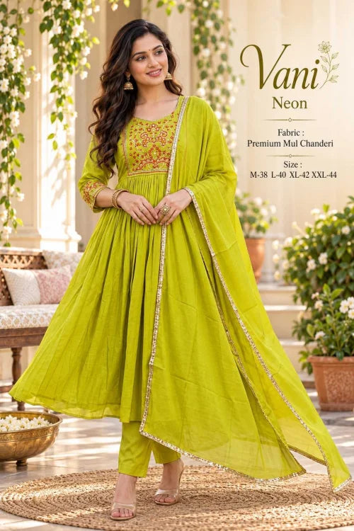 Shades Chanderi Cotton Festive Kurti