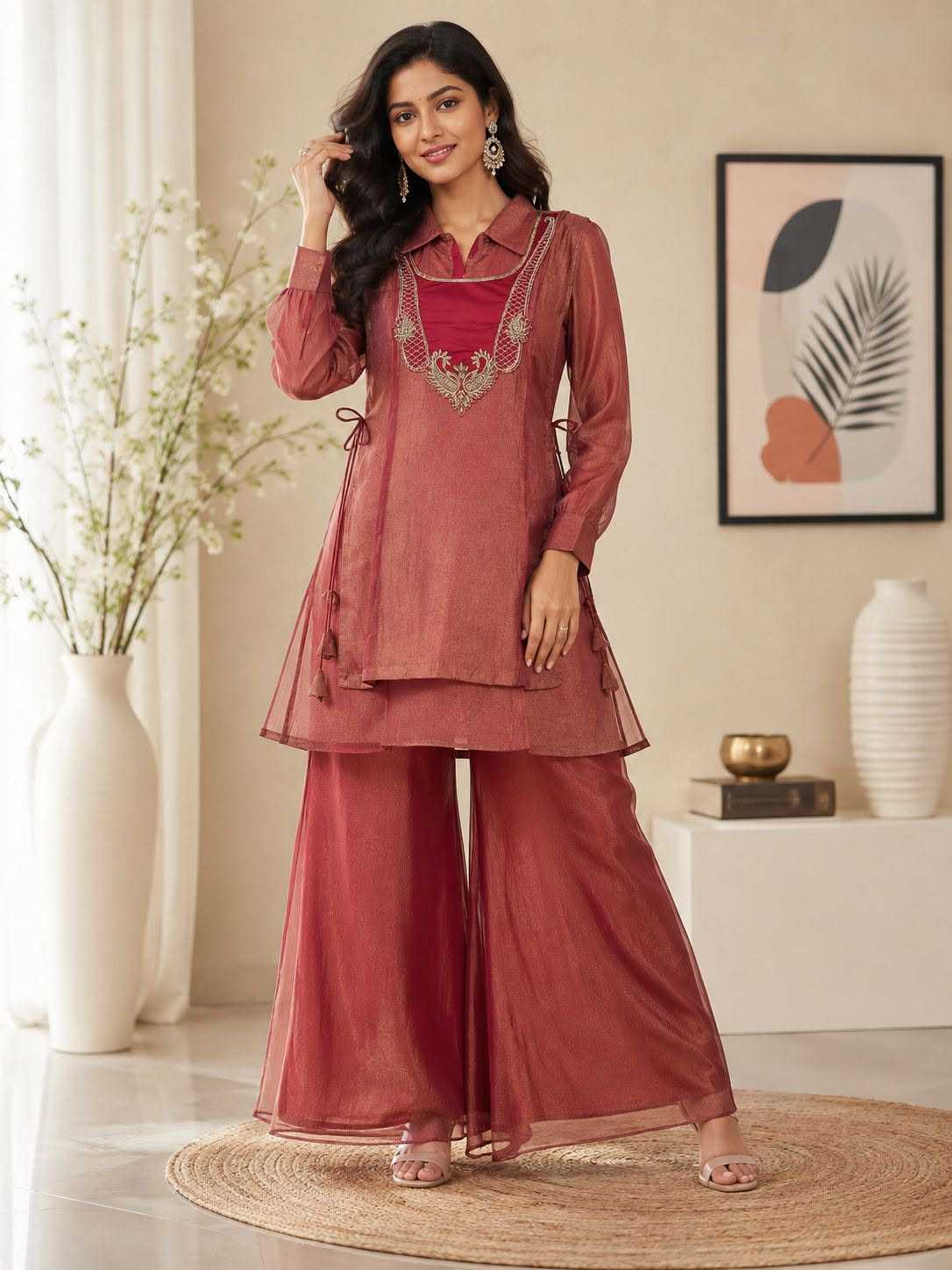 Shimmer Coord Tissue Co-ord Set
