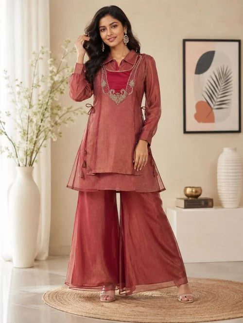 Shimmer Coord Tissue Co-ord Set