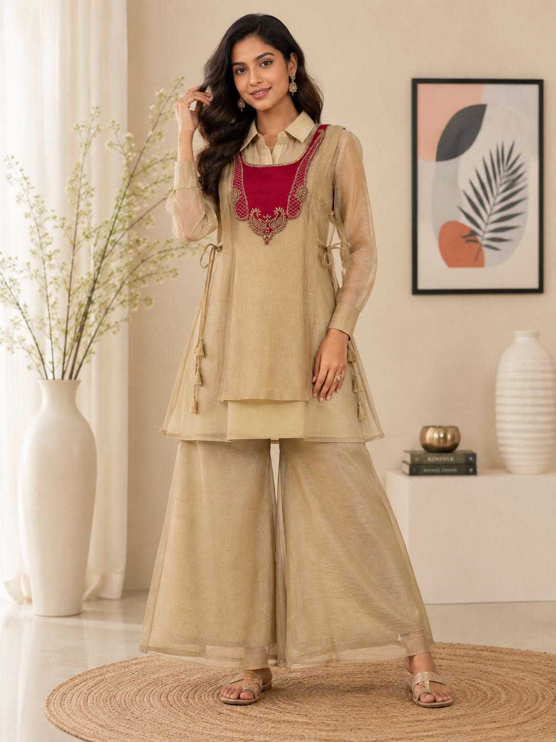 Shimmer Coord Tissue Co-ord Set
