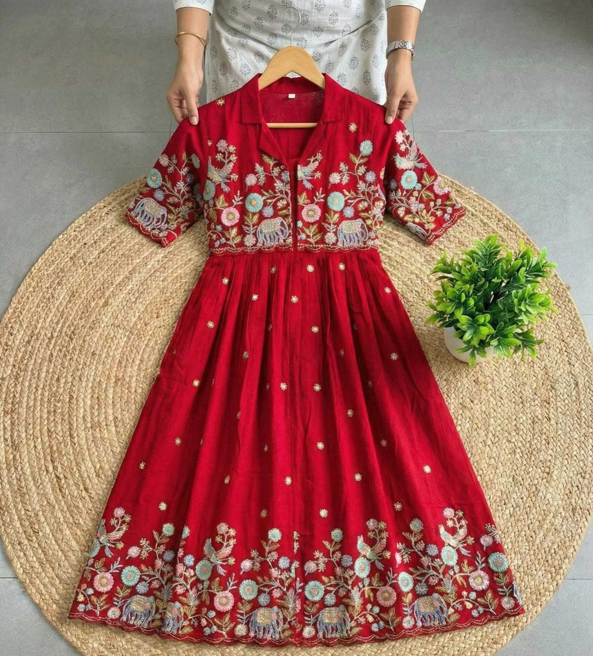 Vichitra Silk Fancy Gown