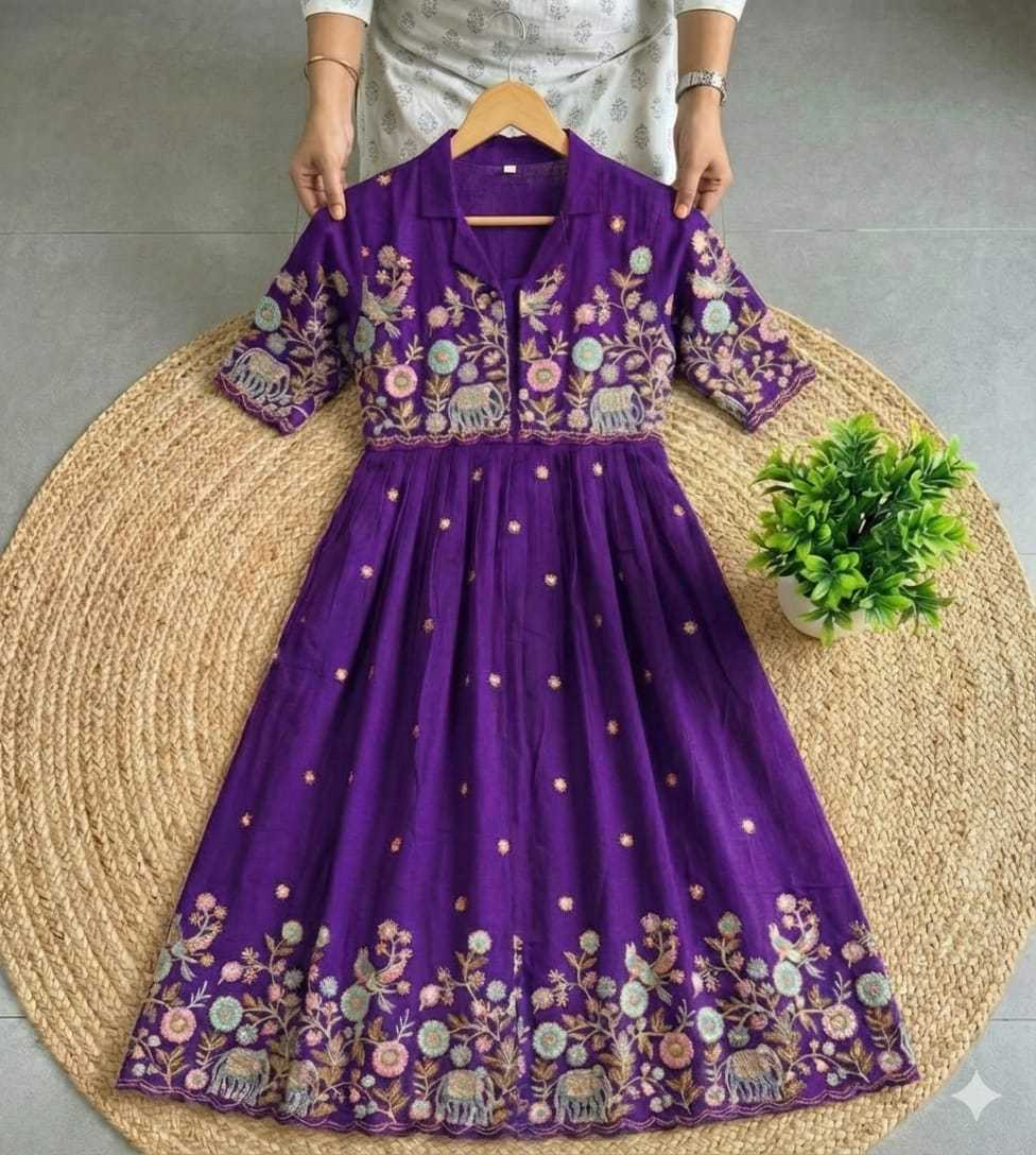 Vichitra Silk Fancy Gown