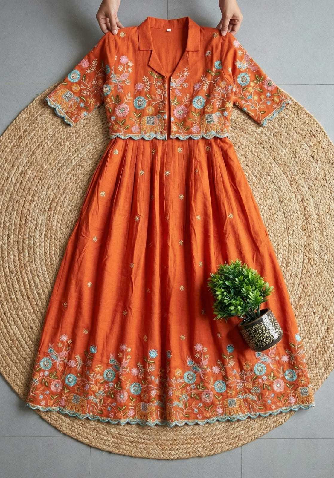 Vichitra Silk Fancy Gown
