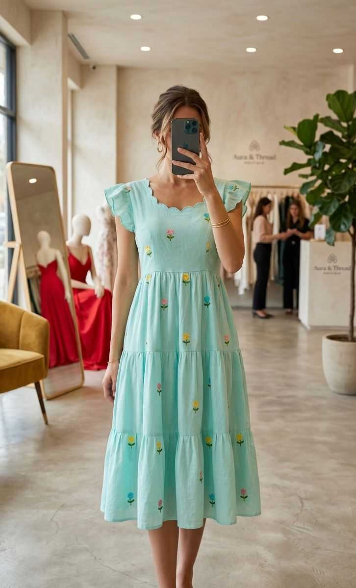 Sia Chanderi Cotton Maxi Dress