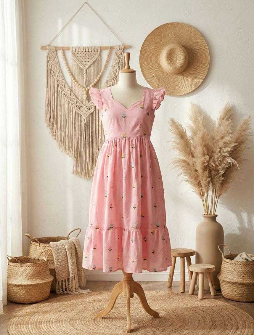 Sia Chanderi Cotton Maxi Dress
