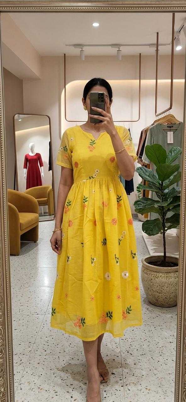 Chanderi Cotton Fancy Gown