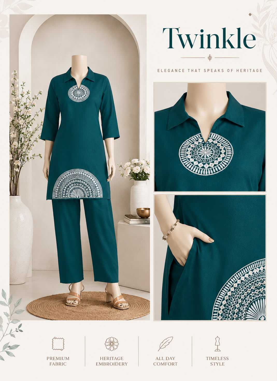Twinkle Viscose Party Wear Kurti