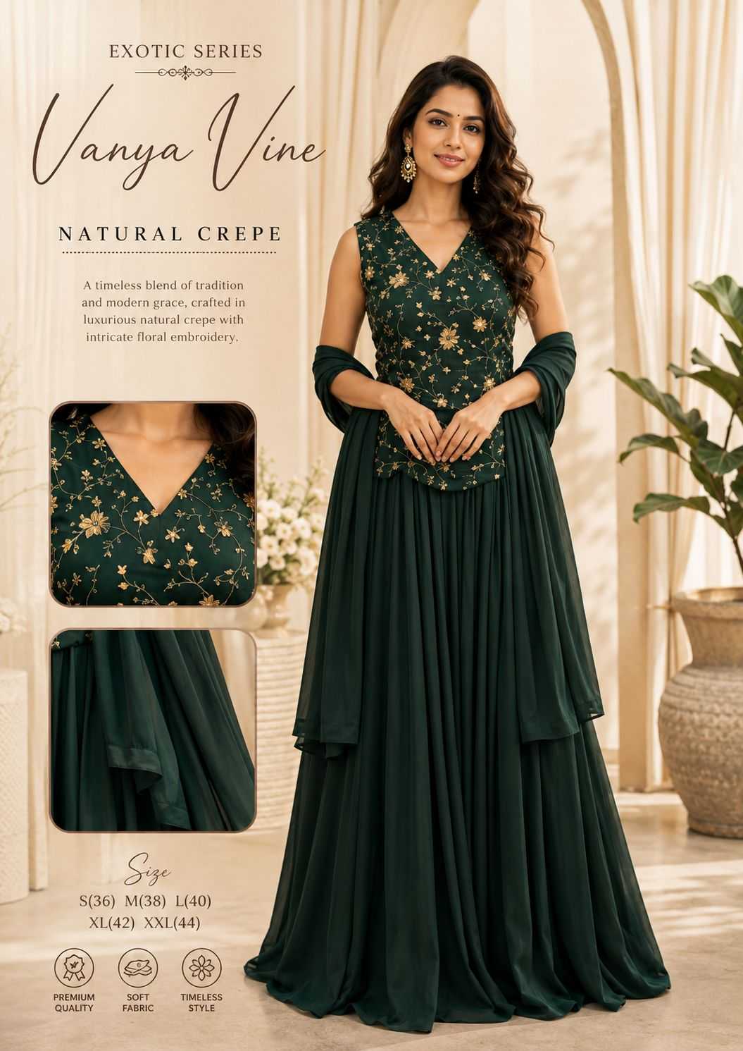 Vanya Crepe Ladies Suit