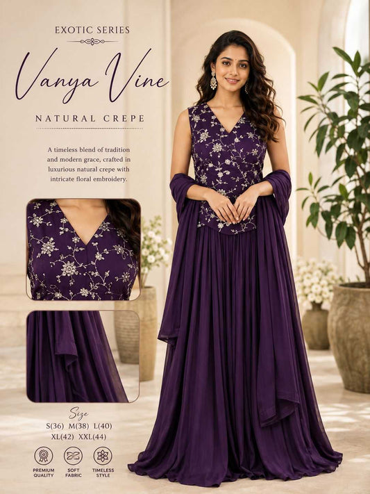Vanya Crepe Ladies Suit