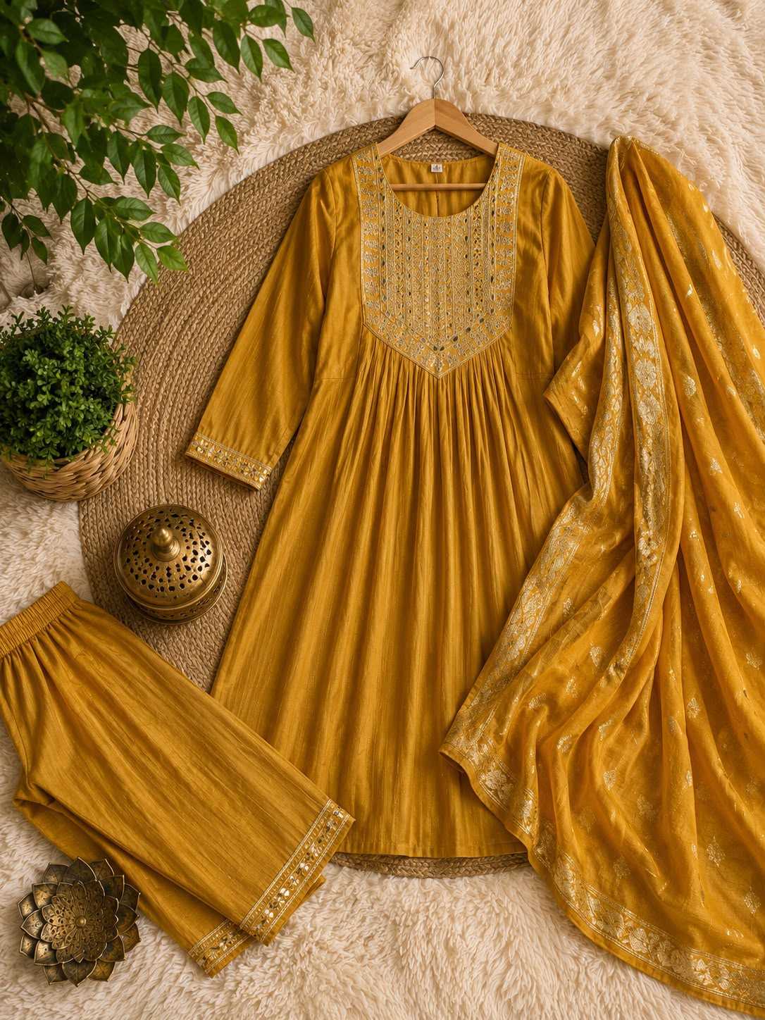 Vedanshi Slubby Festive Kurti