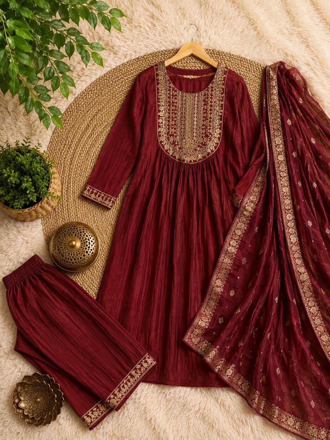 Vedanshi Slubby Festive Kurti