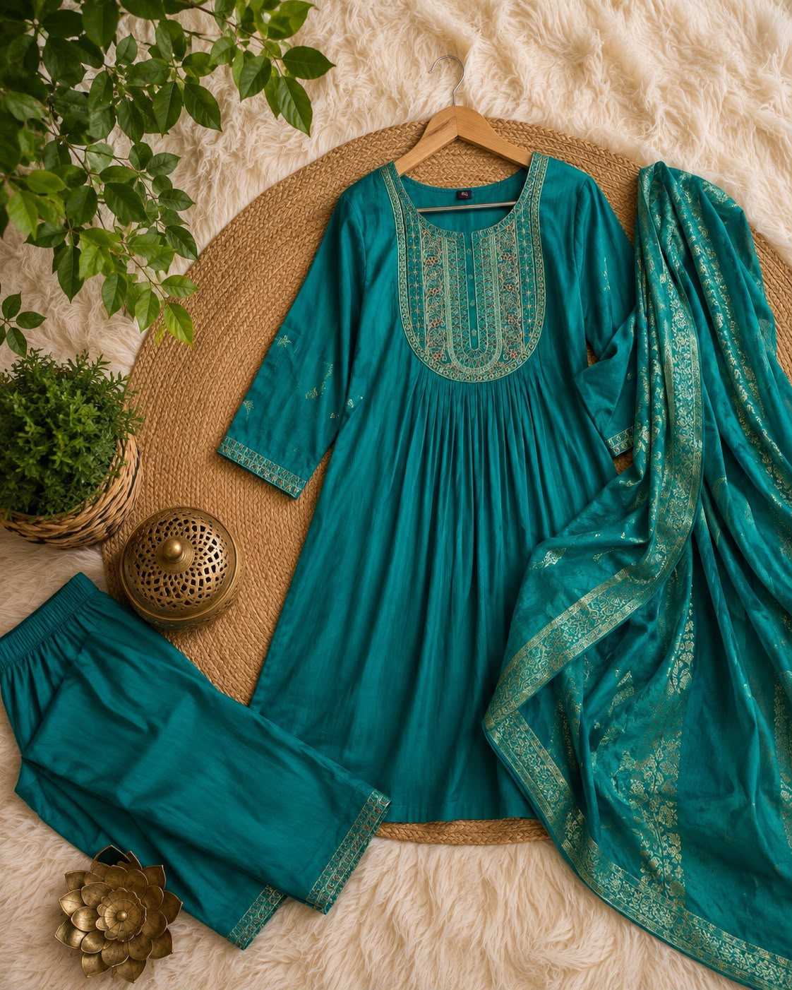 Vedanshi Slubby Festive Kurti