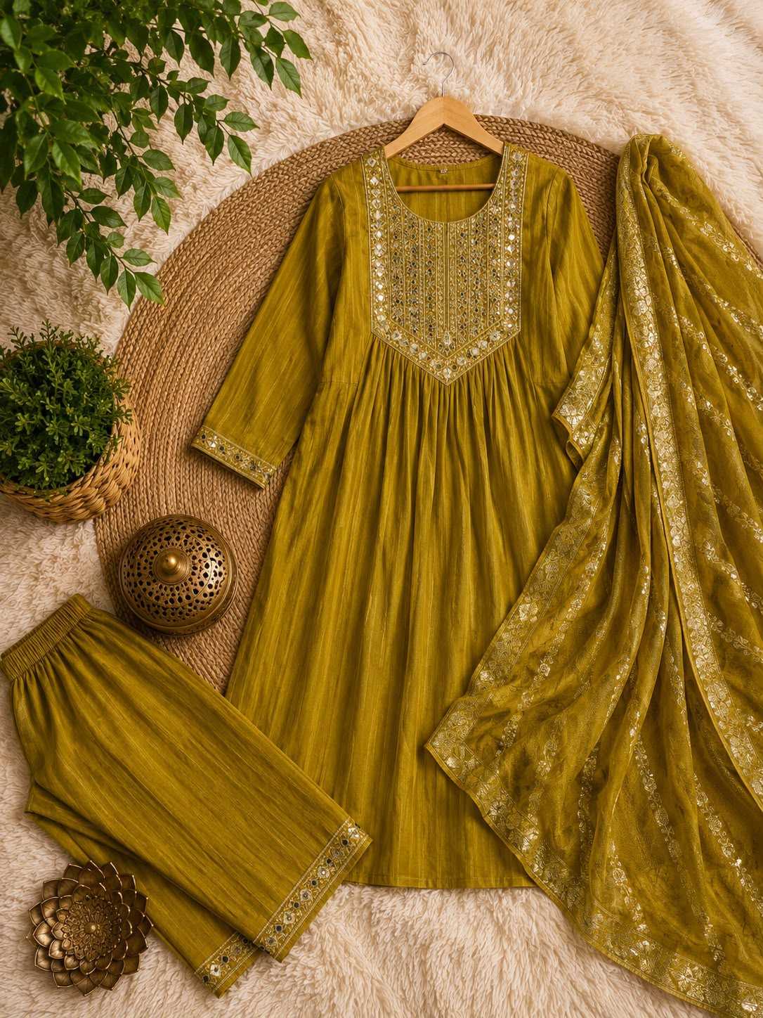Vedanshi Slubby Festive Kurti