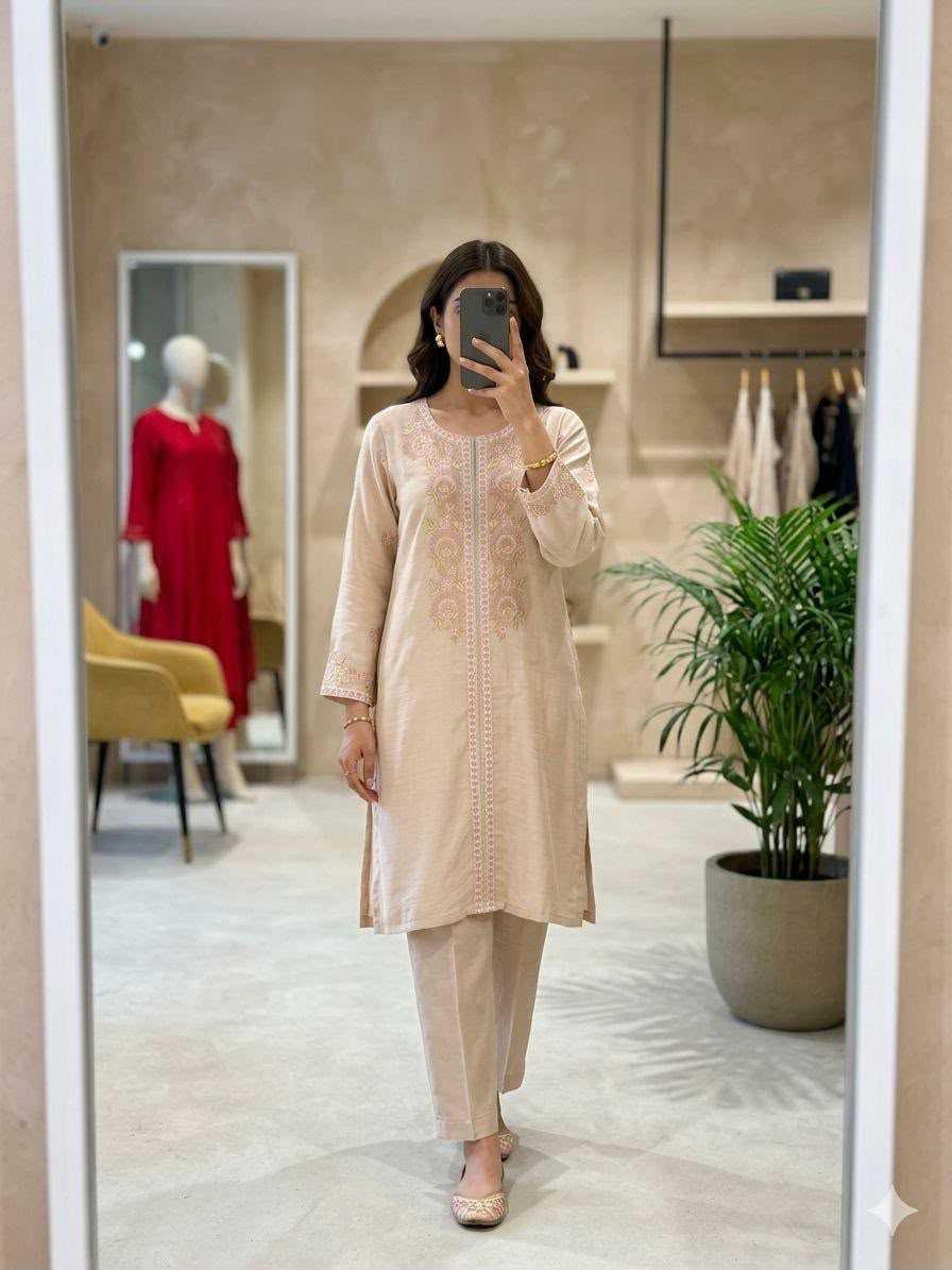 Woven Vines Chanderi Soft Co-ord Set