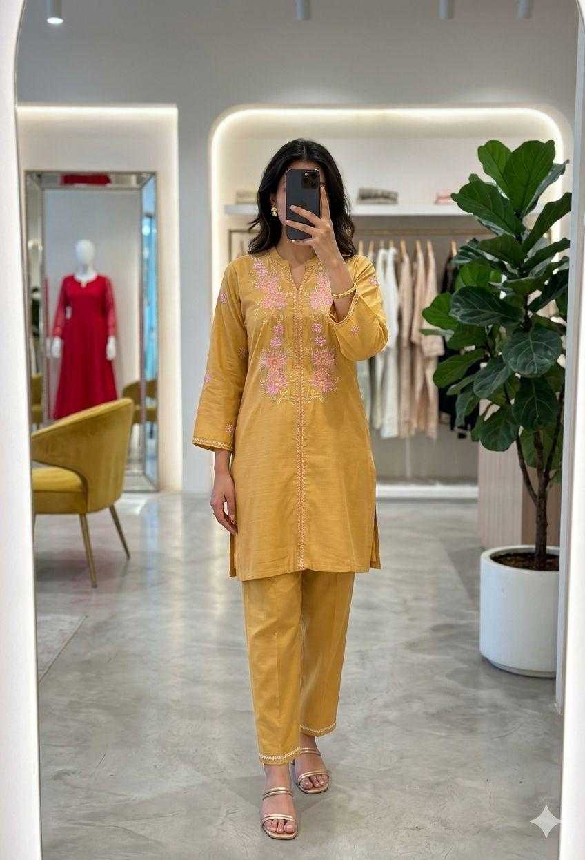Woven Vines Chanderi Soft Co-ord Set