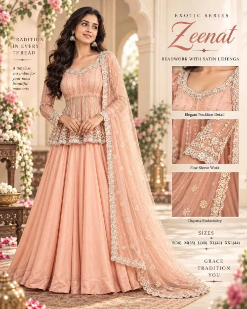 Zeenat Premium Silk Designer Lehenga