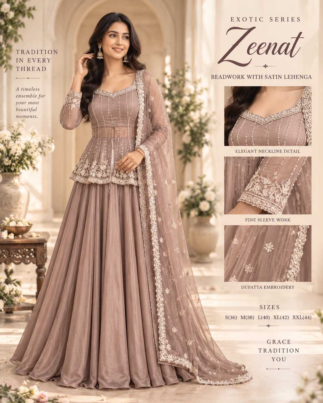 Zeenat Premium Silk Designer Lehenga