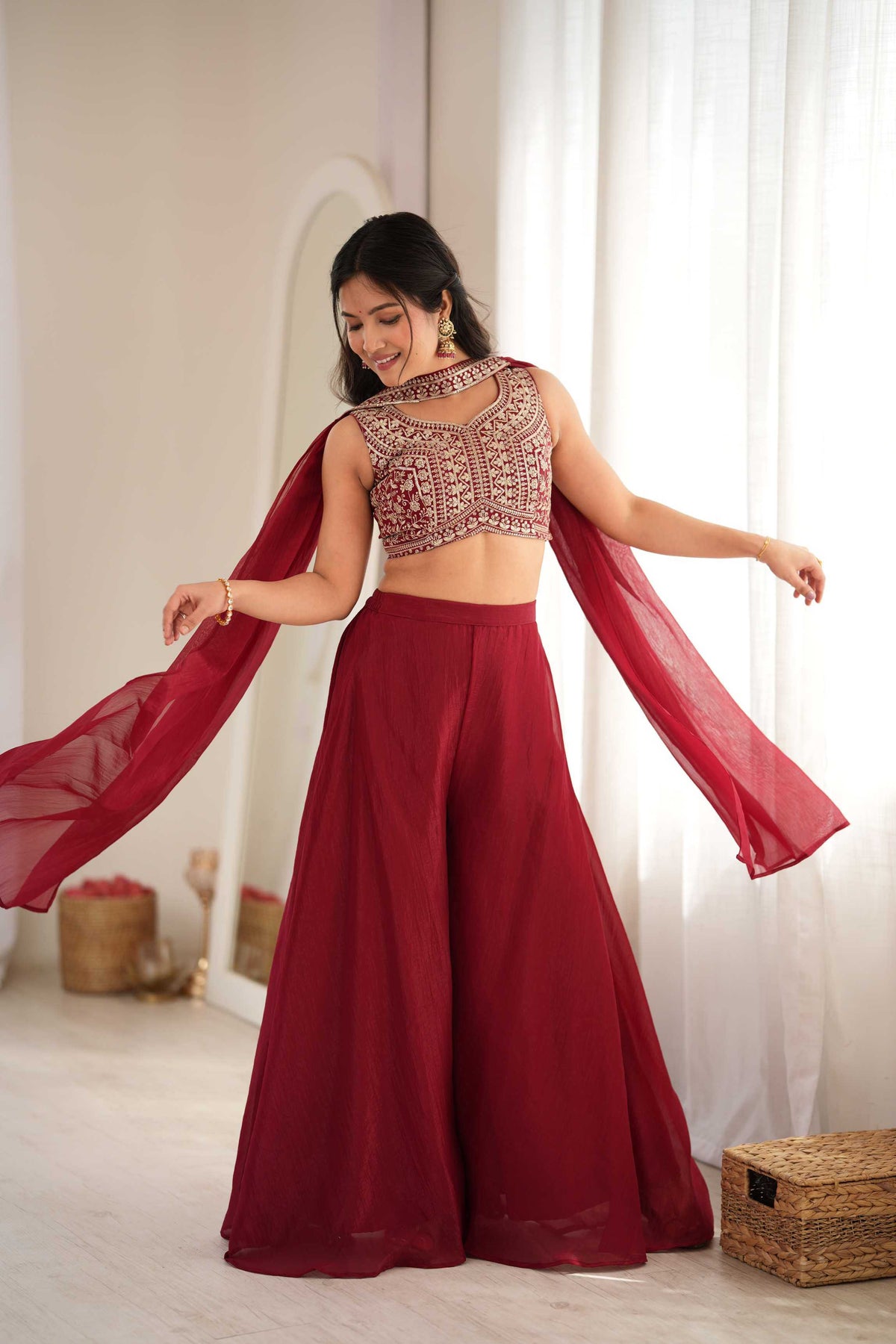 Crush Silk Embroidery Suit 102