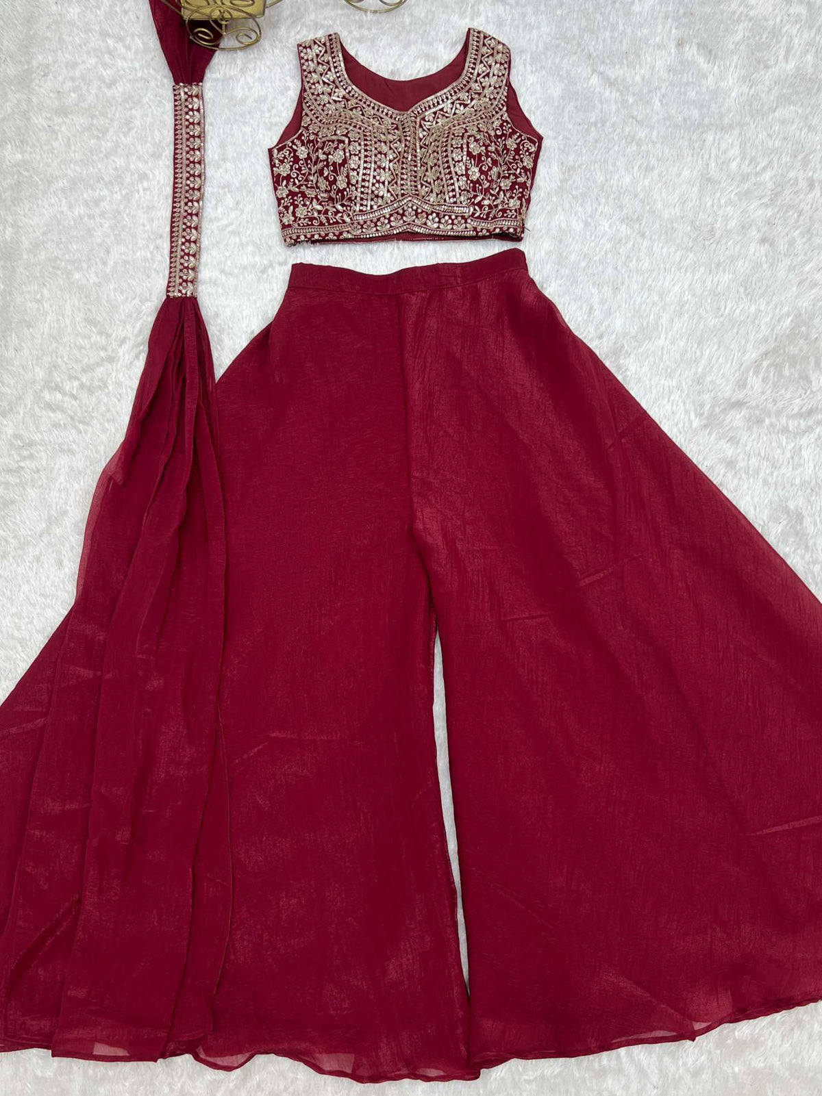 Crush Silk Embroidery Suit 102