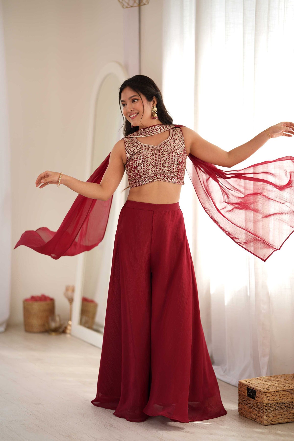 Crush Silk Embroidery Suit 102