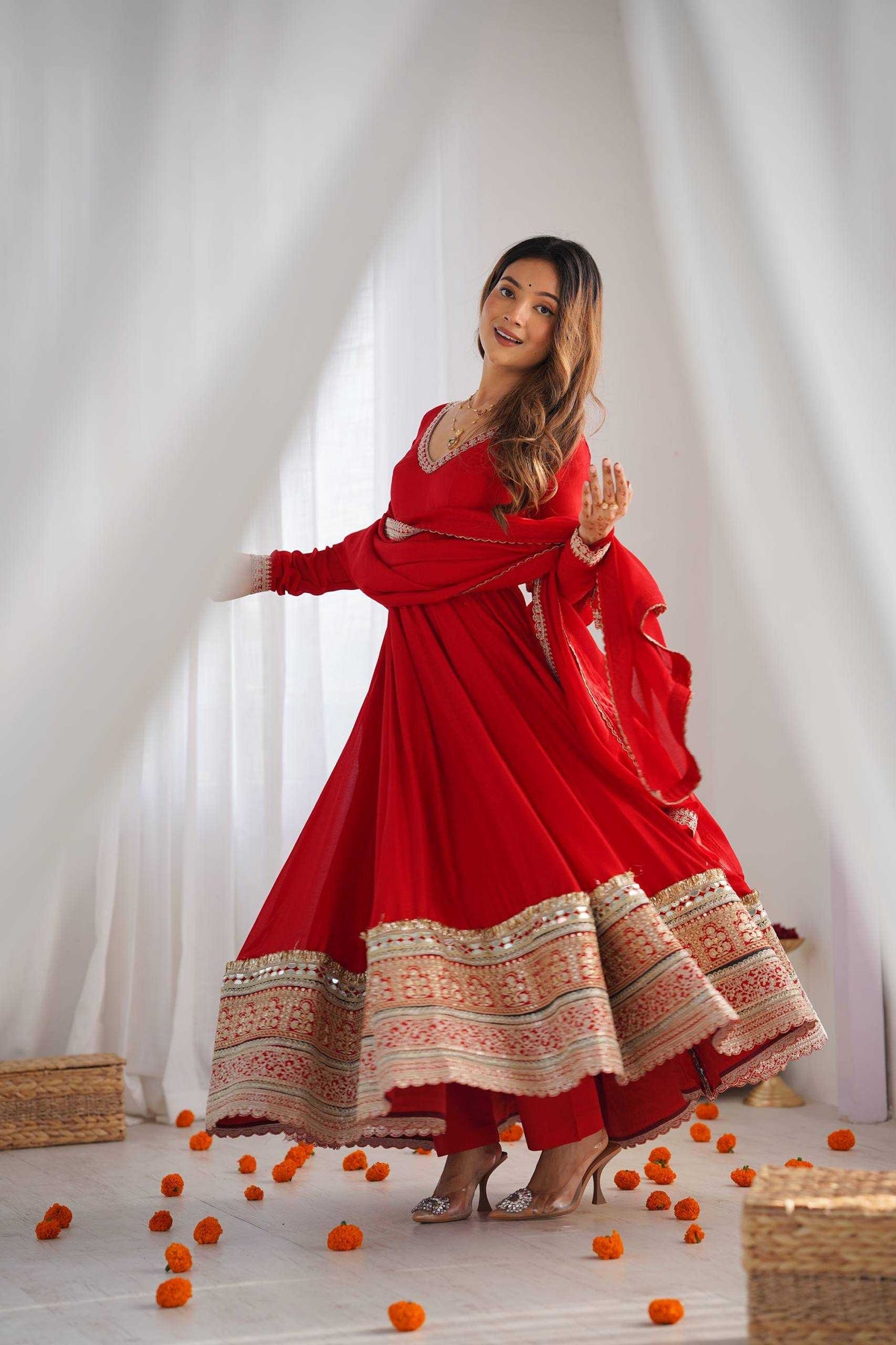 Vichitra Silk Fancy Gown 103