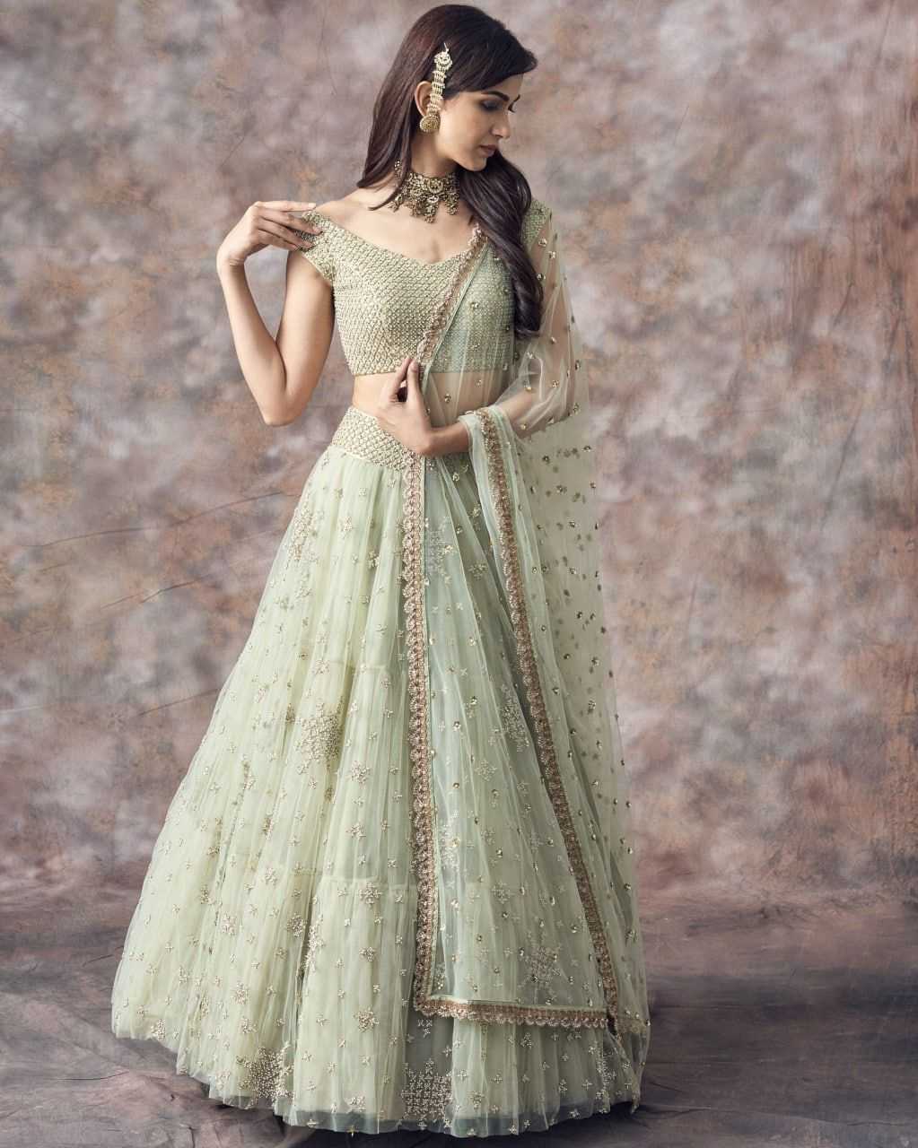 Soft Net Embroidered Lehenga