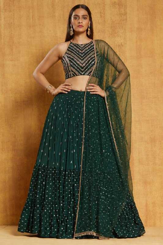 Georgette Embroidered Lehenga 116