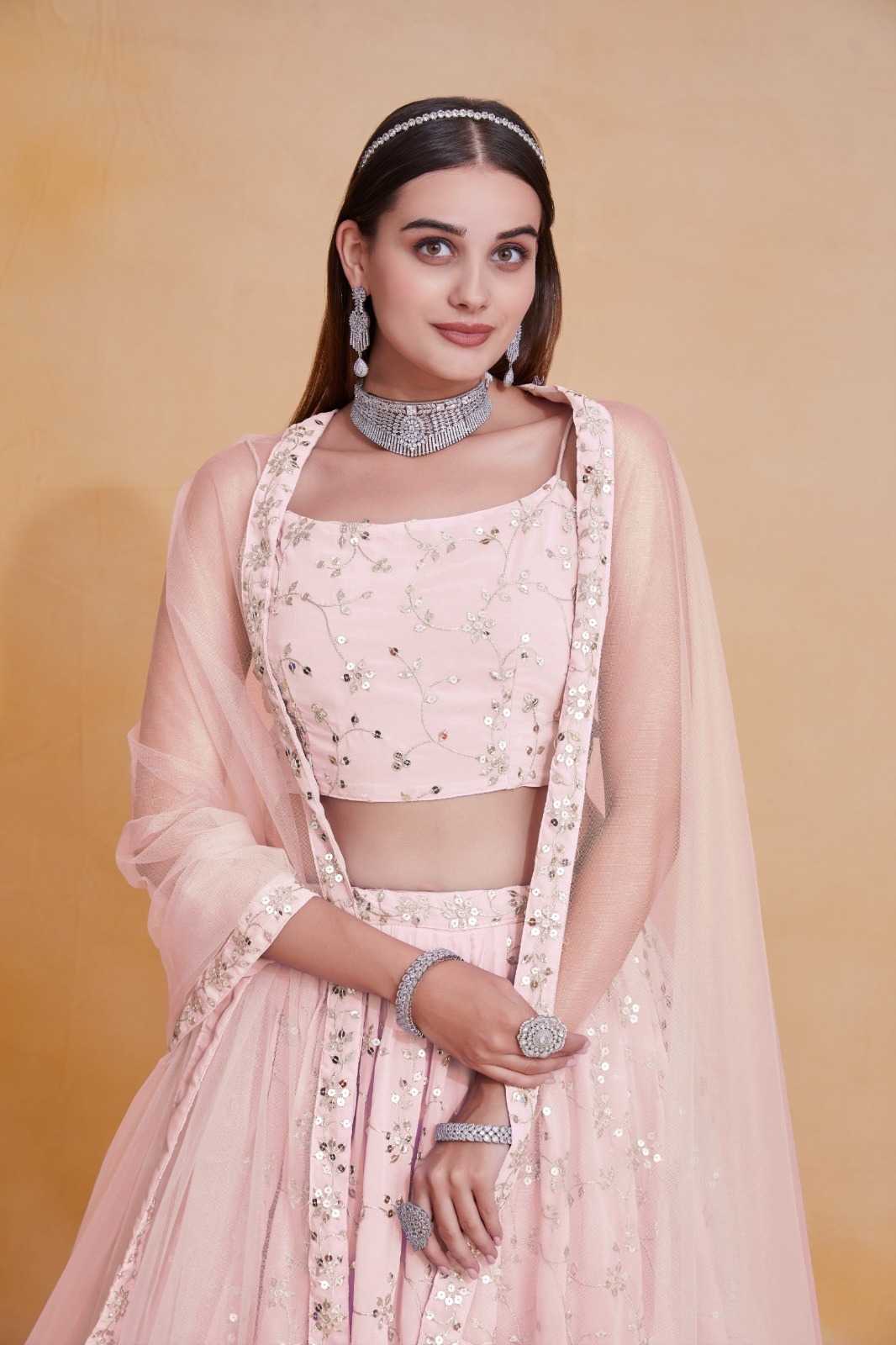Georgette Embroidered Lehenga 126