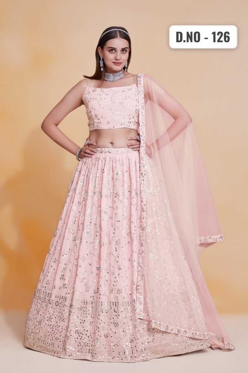 Georgette Embroidered Lehenga 126