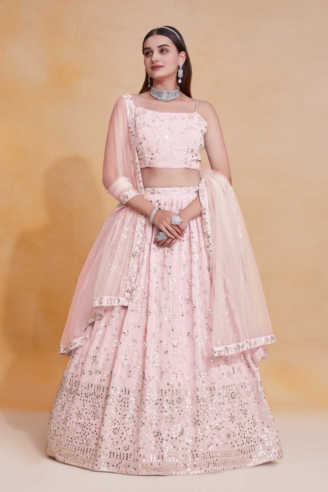 Georgette Embroidered Lehenga 126