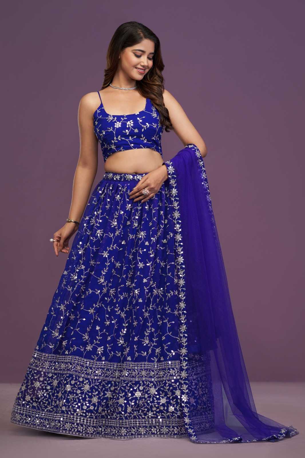 Georgette Embroidered Lehenga 128