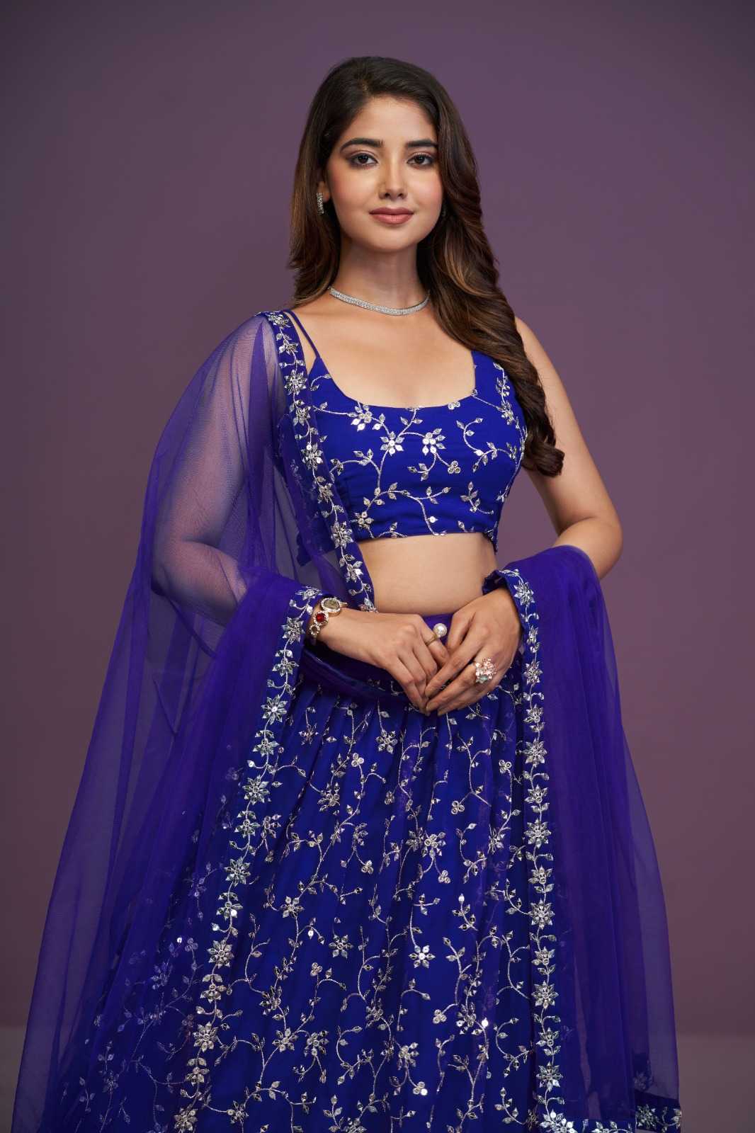 Georgette Embroidered Lehenga 128