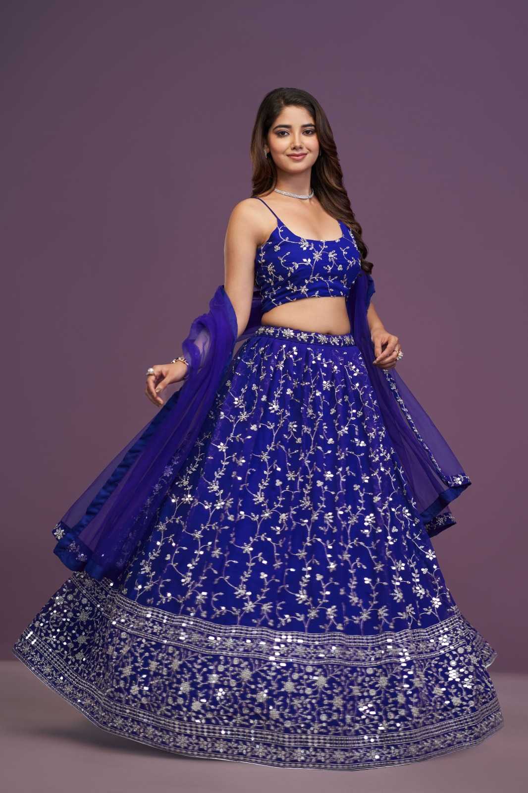Georgette Embroidered Lehenga 128