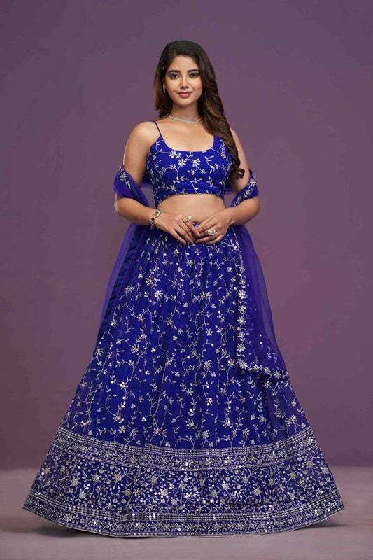 Georgette Embroidered Lehenga JT-138876