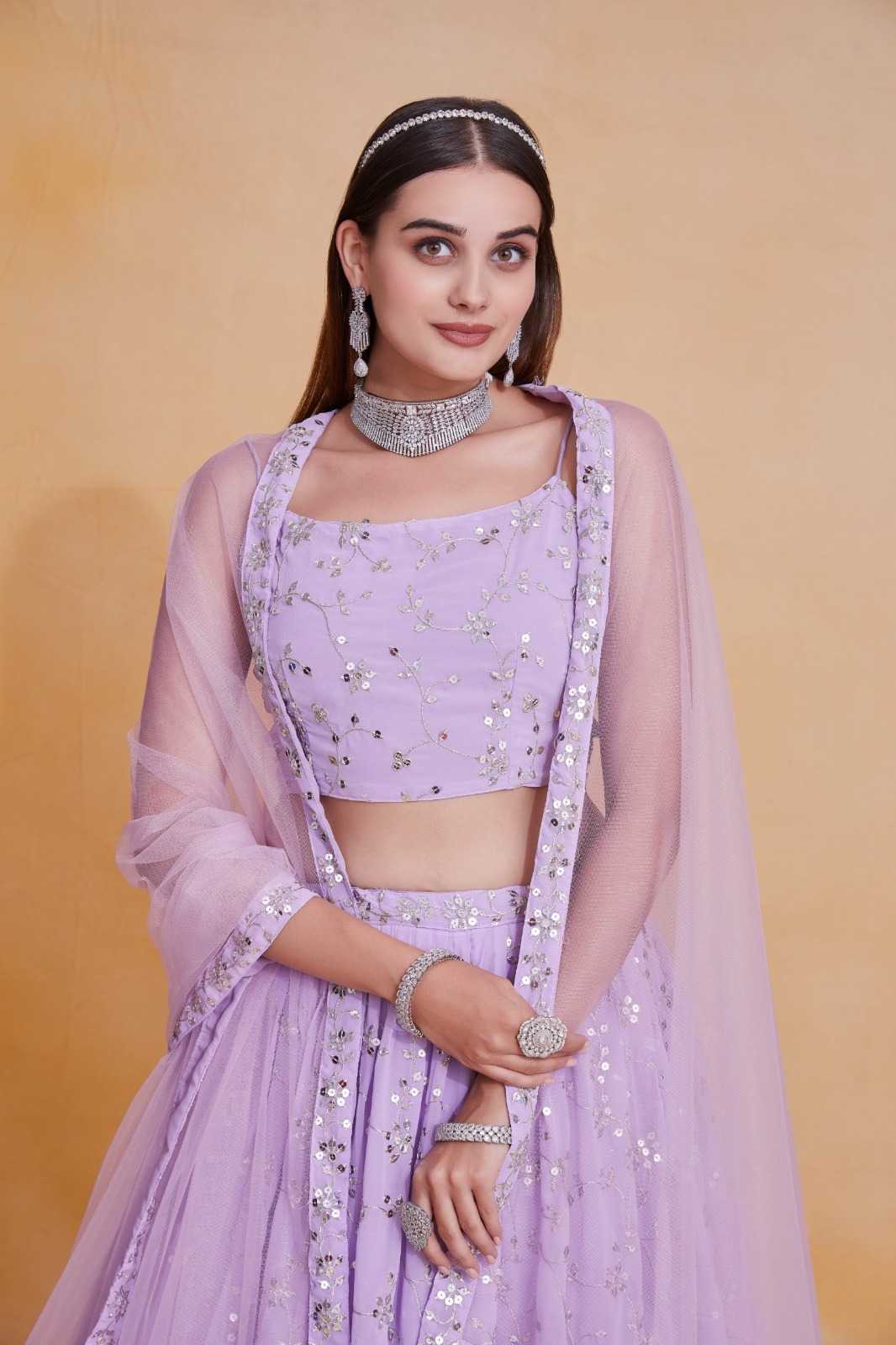Georgette Embroidered Lehenga 129