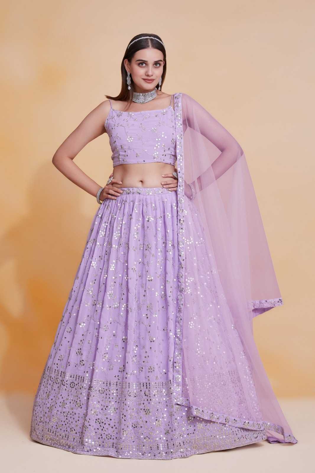 Georgette Embroidered Lehenga 129
